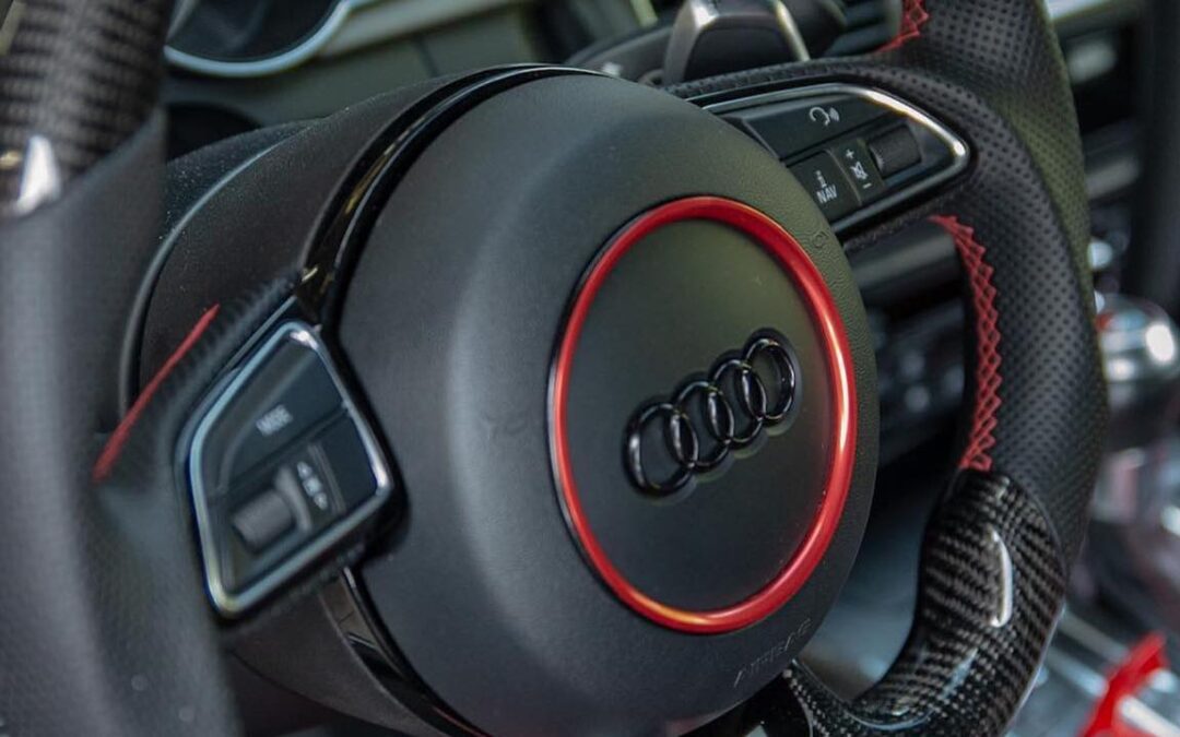 OEM+ AskCarbon Custom Carbon Fiber Steering Wheel Install Audi S5