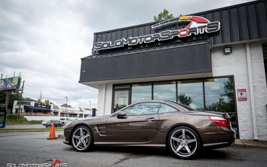 2013 Mercedes-Benz SL550 in for downpipes and SMS Tune