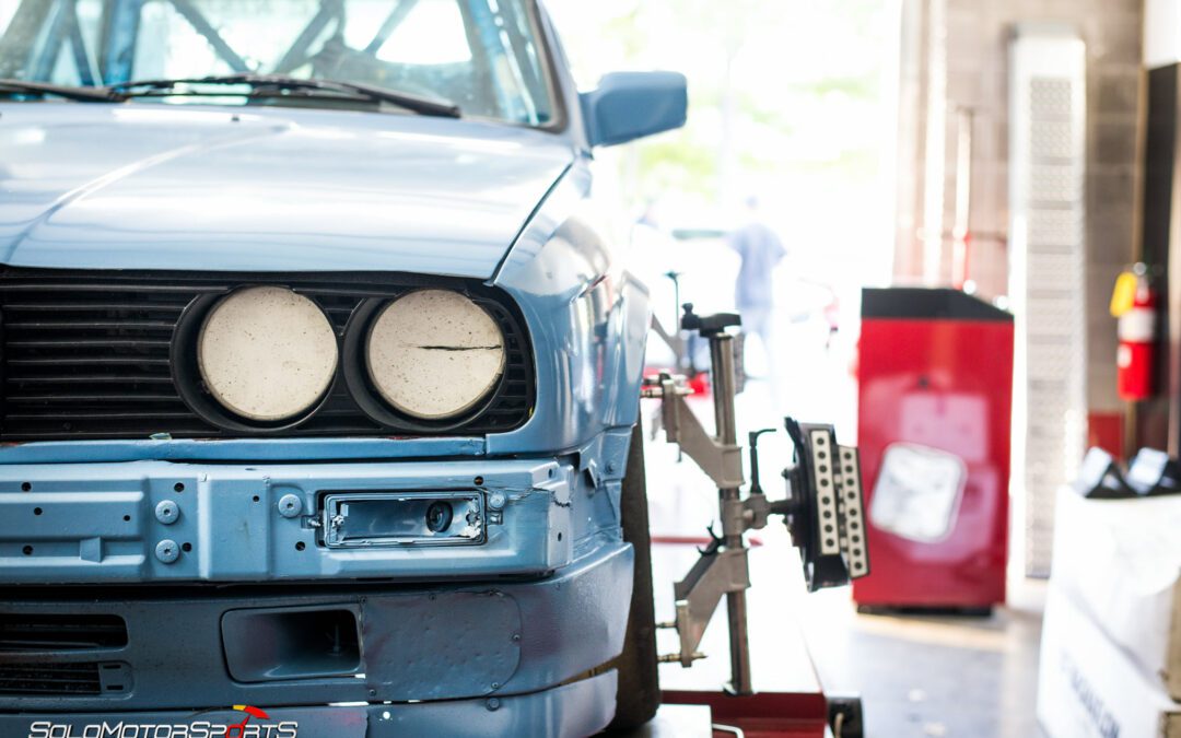 BMW E30-Spec Racecar in for Race Alignment