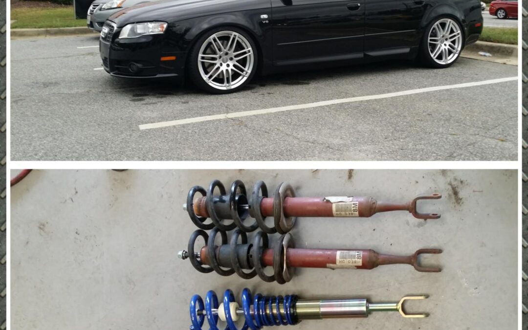 B7 S4 coilovers install