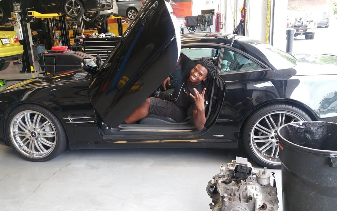 Mercedes with lambo doors