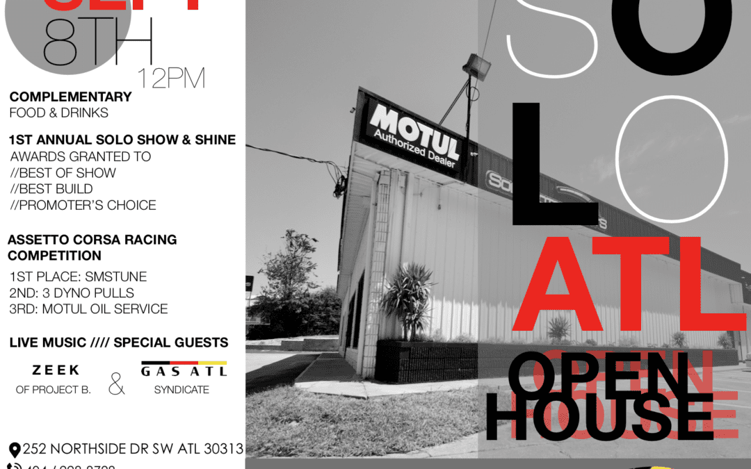 Save the Date! Solo Motorsports Atlanta Open House: September 8th